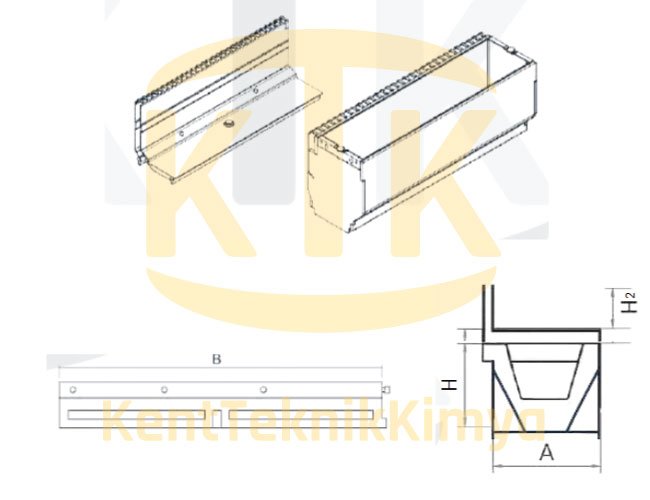 AK-FDK-5012-B125 Fuga Drenaj Kanalı 125x500x120 (B125) görsel 3
